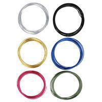 Lot de 6 fils aluminium 5 m Ø 2 mm, couleurs assorties