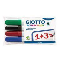 Lot 4 marqueurs effaçables à sec robercolor pointe biseautée - Giotto