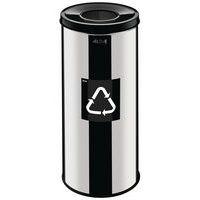 Poubelle métallique Prestige EKO de recyclage 45 L, noirnoir - Image principale