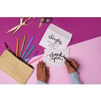 Pochette 8 feutres Flair double pointe couleurs assorties thumbnail image 22