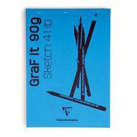 Bloc GraF'iT A6 80 feuilles 90g bleu royal - Clairefontaine