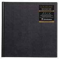 Carnet Collé Goldline 140g papier blanc carré - Clairefontaine