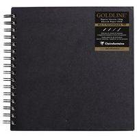 Carnet Spiralé Goldline 140g papier blanc carré - Clairefontaine