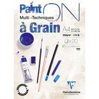 Bloc 20 feuilles PaintON à Grain 250g - Clairefontaine