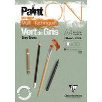 Bloc 30 feuilles PaintON Vert de Gris 250g - Clairefontaine