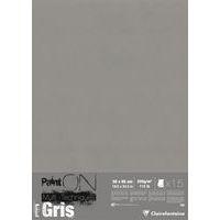 Paquet 15 feuilles PaintON gris 250g - Clairefontaine