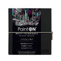 Carnet Cousu PaintON noir 250g - Clairefontaine