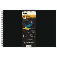 Carnet spiralé PaintON Noir 250g - Clairefontaine
