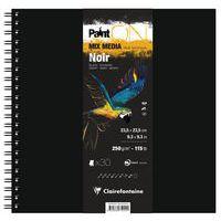 Carnet Rembordé Intégral PaintON Noir 250g 30 feuilles 23,5 x 23,5cm - Image principale