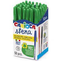 Stylo bille pointe moyenne 1mm Carioca sfera vert - Image 2