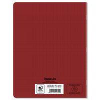 Cahier polypropylène 90g 96pages seyes 17x22cm recyclé rouge thumbnail image 2
