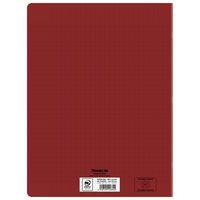 Cahier polypropylène 90g 96pages seyes 24x32cm recyclé rouge thumbnail image 2