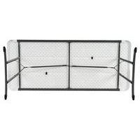 Table pliante LIFETIME 183 x 76 cm blanc pied encastrable thumbnail image 3