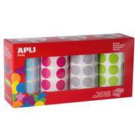 Lot 4 rouleaux 4 couleurs Ø20 mm rond 1770 unités - Apli Kids