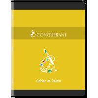 CONQUERANT Cahier Dessin 17x22cm Réglure Unie Blanche 16 Pages Agrafées Couverture Carte Coloris Assortis thumbnail image 5