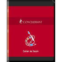 CONQUERANT Cahier Dessin 17x22cm Réglure Unie Blanche 16 Pages Agrafées Couverture Carte Coloris Assortis thumbnail image 6