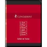 CONQUERANT Cahier de Textes 17x22cm Petits Carreaux 5mm 124 Pages Agrafées Couverture Carte Coloris Assortis - Image 2