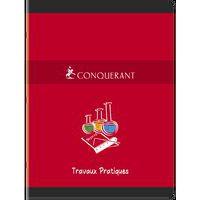 CONQUERANT Cahier de Travaux Pratiques 24x32cm Grands Carreaux Seyès/Uni Blanc 96 Pages Agrafées Couverture Ca - Image 2