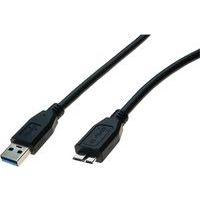 Cordon USB 3.0 type A et micro B noir - 1,8 m