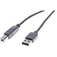 Cordon éco USB 2.0 type A /B gris - 1,8 m