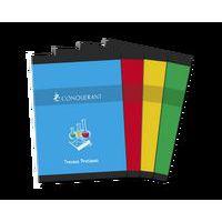 CONQUERANT Cahier de Travaux Pratiques A4 Grands Carreaux Seyès/Uni Blanc 120 Pages Agrafées Couverture Carte - Image principale