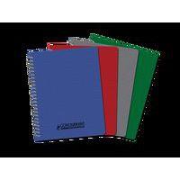 Cahier polypropylène 100 pages spirale 17x22 5x5 couleurs - Conquerant