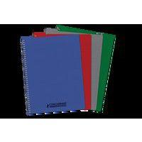 Cahier polypropylène 180 pages spirale A4 seyes couleurs - Conquerant
