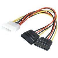 Adaptateur d'alimentation Molex vers 2x SATA - 15 cm