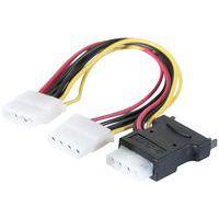 Doubleur d'alimentation SATA vers 3 Molex - 30 cm