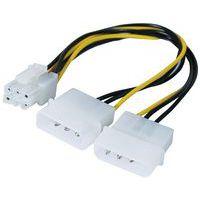 Adaptateur d'alimentation Molex vers PCI-E 6 pins - 25 cm