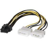 Adaptateur d'alimentation Molex vers PCI-E 8 pins - 15 cm