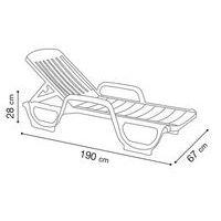 Bain de soleil Miami 190 cm Grosfillex thumbnail image 4