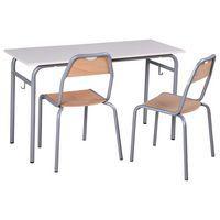 Lot de 15 tables Romane + chaises Etude 4 pieds - Manutan Expert - Image principale