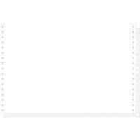 Feuilles listing autocop. blanc 330x8 1/2 2plis bande détachable