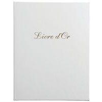 Livre d'or Balacron avec titre 100 pages blanches - 27x22 cm vertical