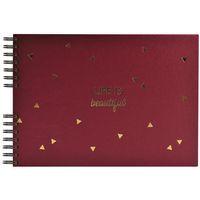 Album photos à spirales 50 pages noires 32x22cm life rouge - Image principale