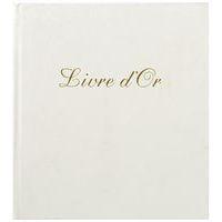 Livre d'or cuir alpille 140 pges ivoire 26x22cm vertical blanc - Image principale