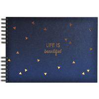 Album photos à spirales 50 pages noires 32x22cm life bleu - Image principale