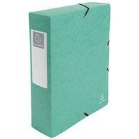 Lot de 6 Boite de classement Exabox Dos 80mm Carte lustrée - A4 vert - Image principale