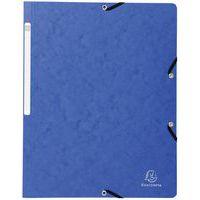 Lot de 50 chemises à élastique sans rabat carte lustrée 355gm² A4 bleu - Image principale