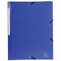 Lot de 50 chemises à élastique 3 rabats PP 5/10e Opaque - A4 bleu foncé - Image principale