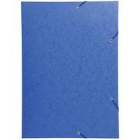 Lot de 5 chemises à élastique 3 rabats carte lustrée 600gm2 - A3 bleu - Image principale