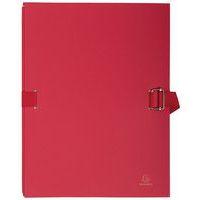 Lot de 10 chemises dos extensible avec rabat papier - 24x32cm rouge - Image principale