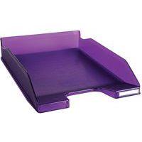 Lot de 6 Corbeille à courrier MIDI-COMBO violet translucide - Image principale
