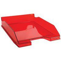 Lot de 6 Corbeille à courrier MIDI-COMBO rouge carmin transparent - Image principale