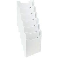 Trieur mural A4 vertical 6 cases - gris lumière - Image principale