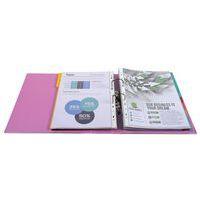 Lot de 10 Class. Prem'Touch int. et ext. en PP Dos 80mm A4 maxi Rose thumbnail image 2