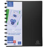 Lot de 4 Protège-doc. à ann. et pochet. détachables 60 vues A4 noir thumbnail image 2