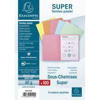 Lot de 10 paquets de 100 sous-chemisess SUPER 60 22x31cm col. assort. thumbnail image 2