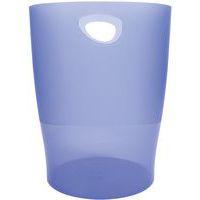Lot de 8 Corbeille à papier 15 litres ECOBIN bleu glacé transparent - Image 2